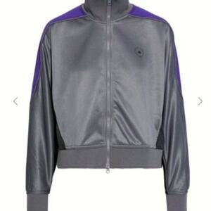 Adidas by Stella McCartney Printed fleece track jacket steel grey L